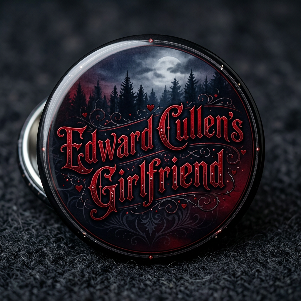 Edward Cullens Girlfriend Pin Button 2.25-inch