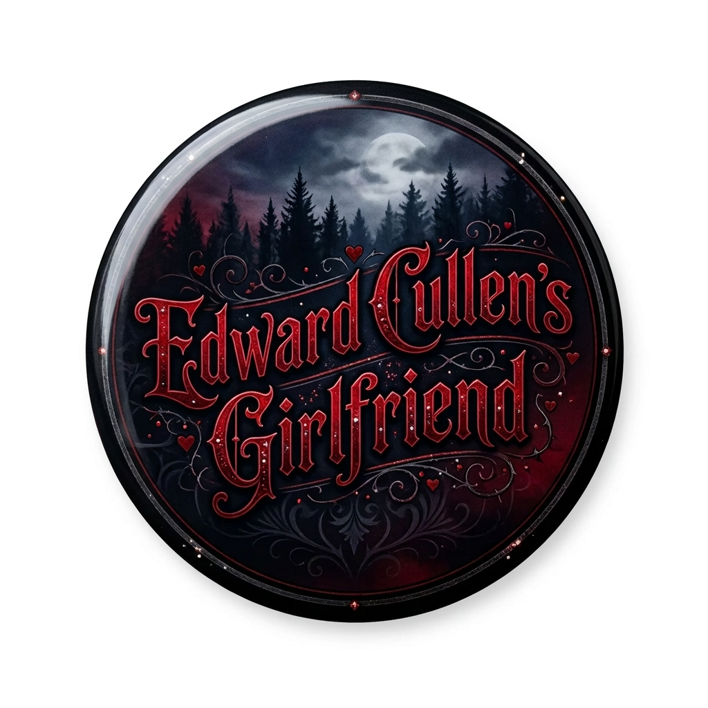 Edward Cullens Girlfriend Pin Button 2.25-inch
