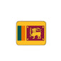 Sri Lanka flag square mousepad with yellow border and lion emblem