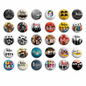Assorted Beatles-themed round pinback buttons with different artwork designs