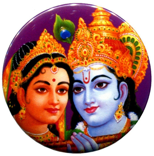Vishnu & Lakshmi Trance Pin Badge Button Pinback New Made From Thailand