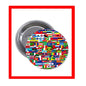 1.25-inch pinback button with world flags collage design