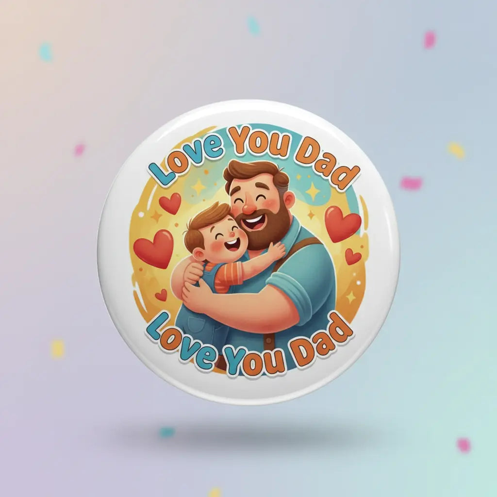 I Love you Dad Pinback 2.25-inch