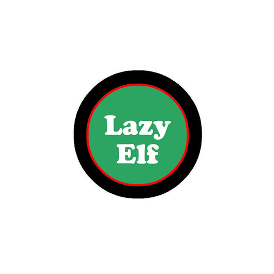 Pinback Lazy Elf 2,25" Assistant Père Noël de Noël