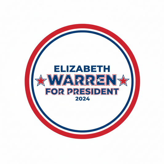 Elizabeth Warren for President Pinback 2.25-inch Pic