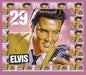 Elvis-themed stamp design mousepad with 29 and microphone portrait