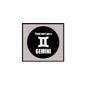 2.25-inch Gemini pinback badge, black circle with 'Trust me I am a' and GEMINI