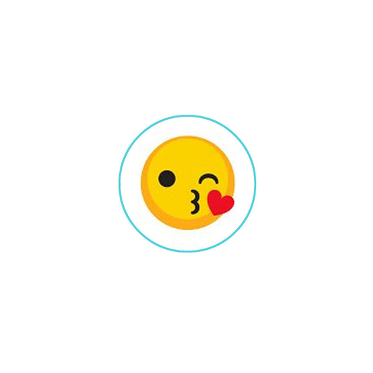 Emoji Kisses Pinback 1.25" Pin Badge