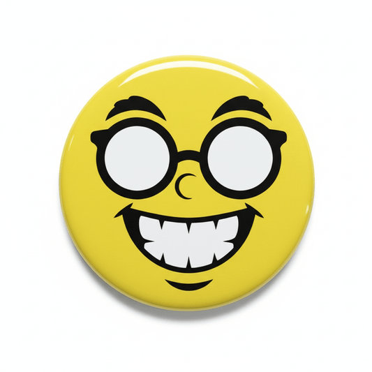 Emoji Nerd Pinback v2 Button 1.25-inch - My Pinbacks
