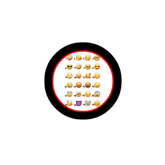 Lot de 24 émojis souriants heureux de 1,25 po