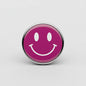 Emoticon Smile Pinback Magenta 1.25-inch 24 Pcs - My Pinbacks