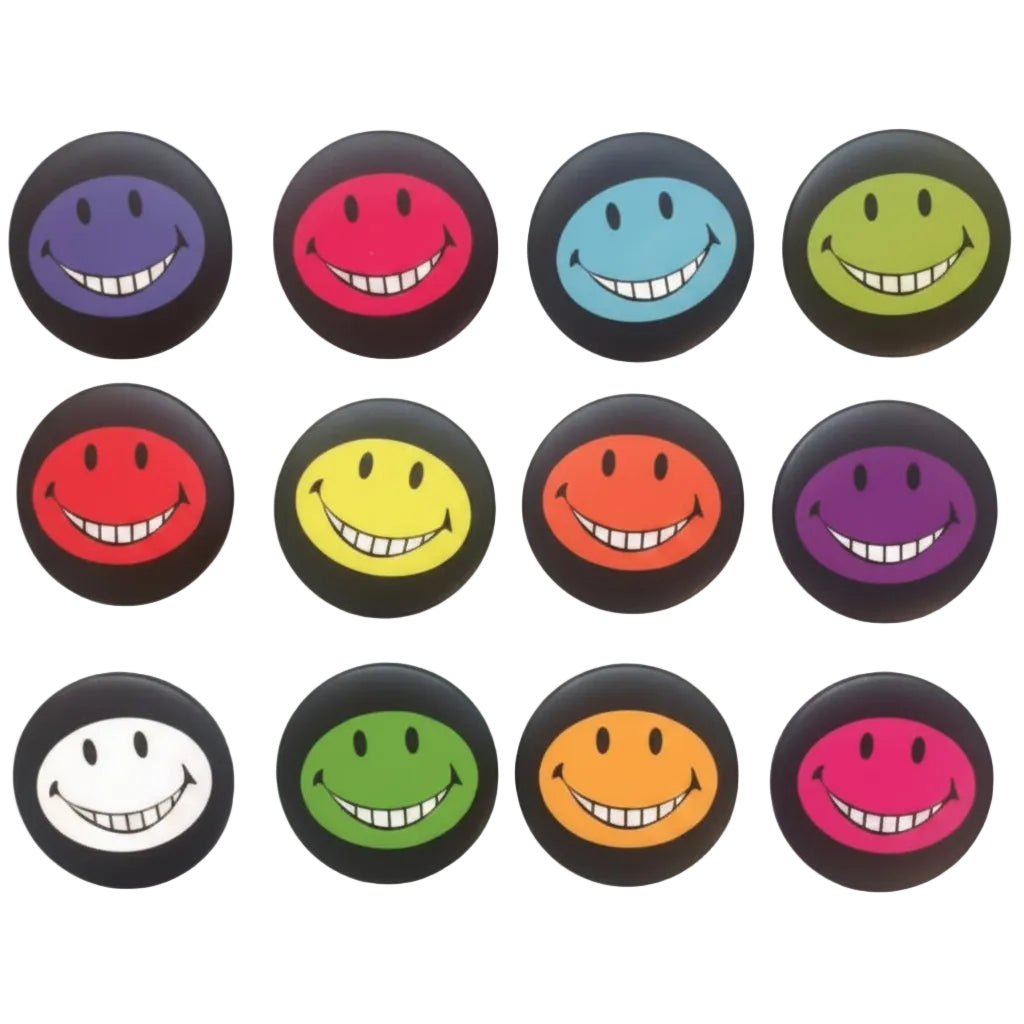 Emoticon smiley face Hashtag Pinback 1.25-inch 12 Pcs - My Pinbacks