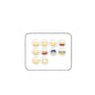 Round emoticon pinback button set in a holder, 1.25-inch faces with smiles and gestures