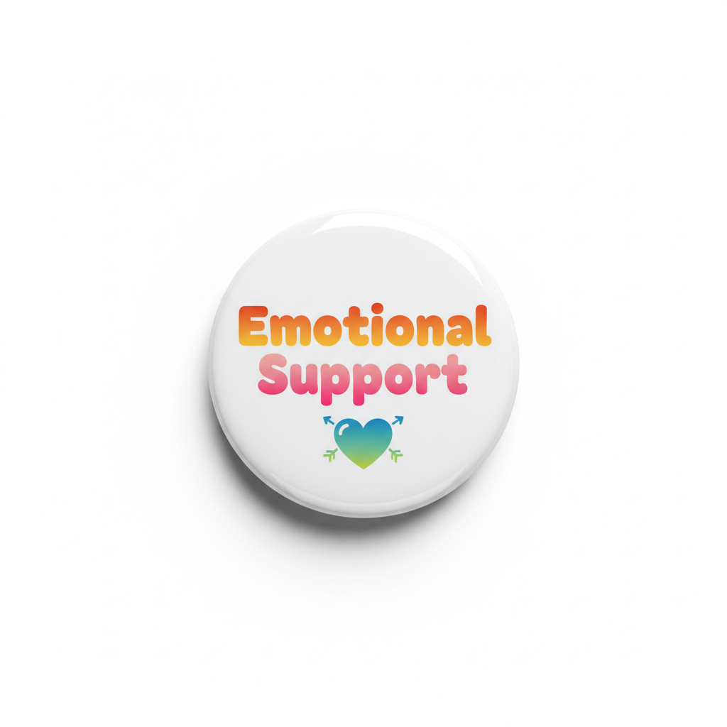 Emotional Support Pinback 2.25-inch
