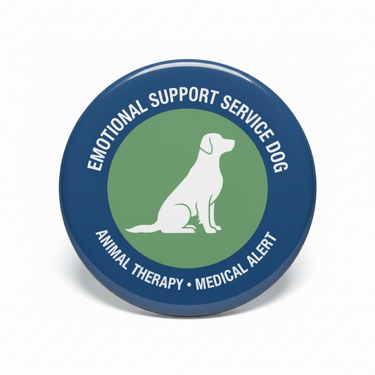 Emotional Support Service Dog Pinback 2.25-inch