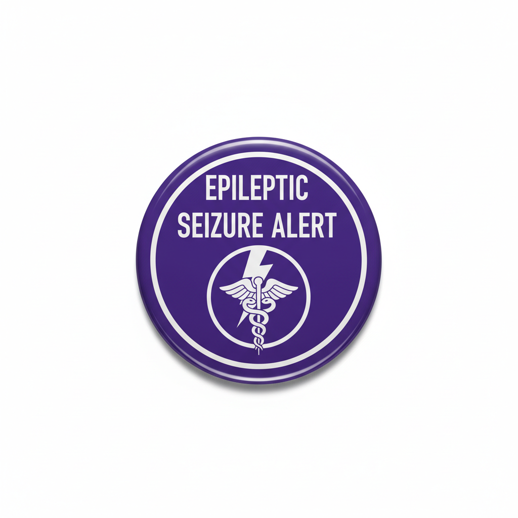 Epileptic Seizure Alert Pinback 2.25-inch mypinbacks.com