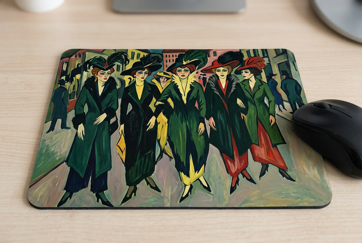 Ernst Ludwig Kirchner Five Women on the Street Mousepad