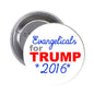 1.25-inch pinback button with "Evangelicals for TRUMP 2016" text