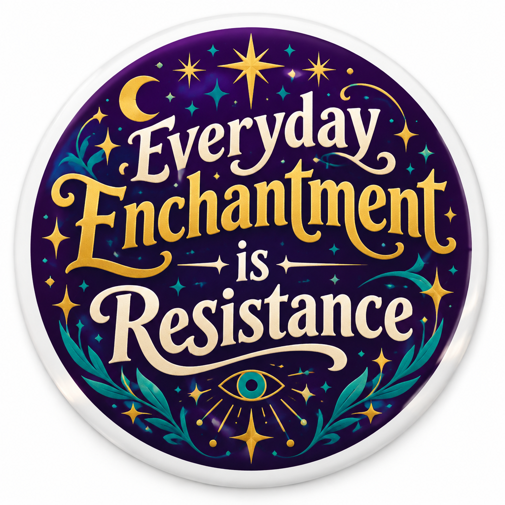 Everyday Enchantment is Resistance Pin Button 2.25-inch