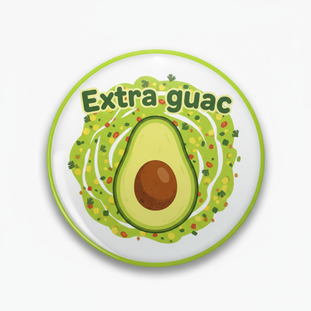 Extra guac Pinback 2.25-inch