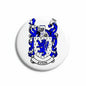 Round Eyton family crest arms magnet with blue heraldic shield design