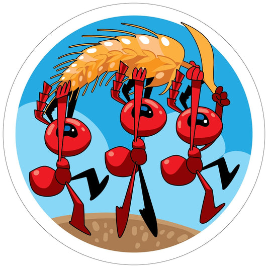 Hardworking Dreamer Ants Working as a Team Collection Pinback Badge 2.25-inch Default Title