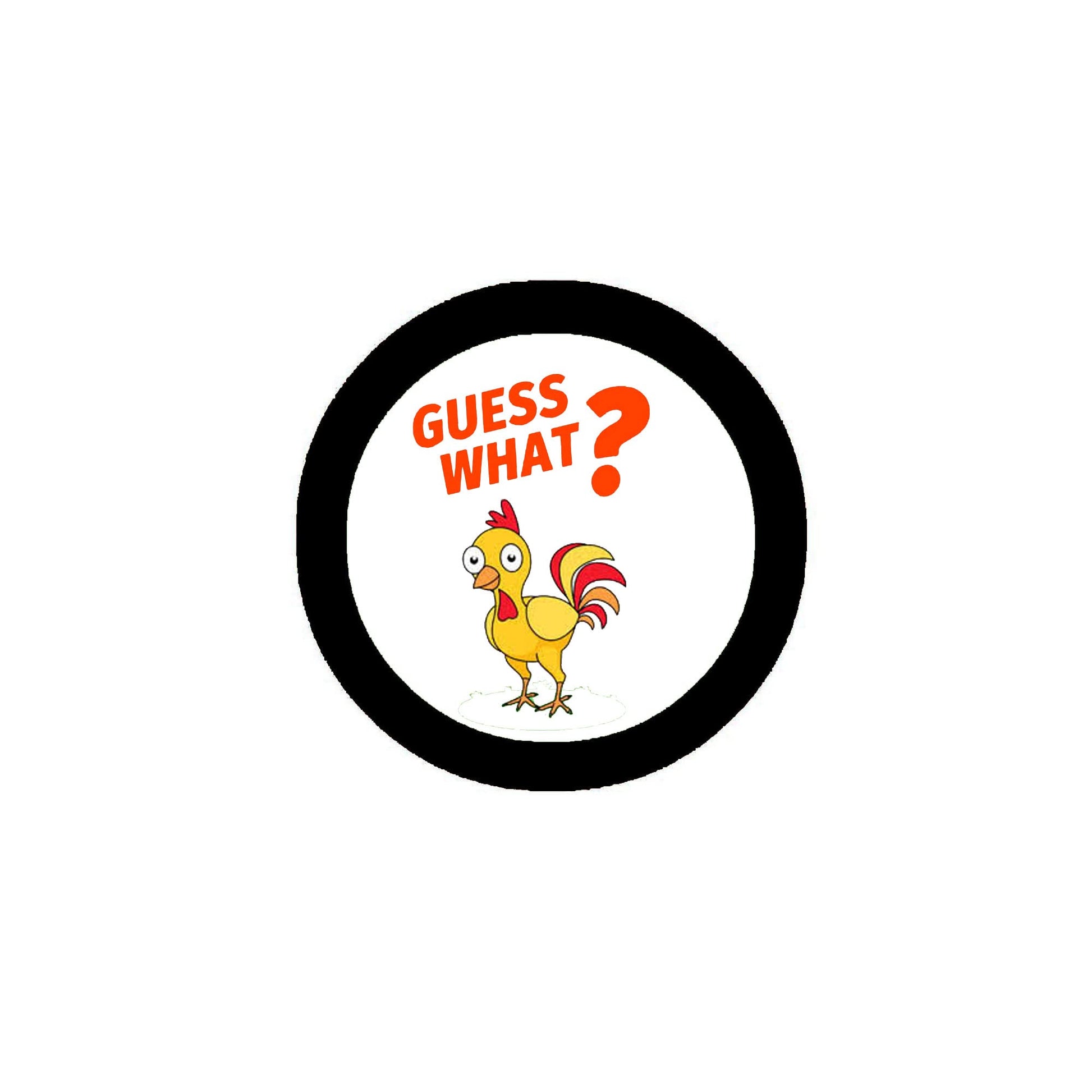 Guess What? 2.25-inch Pinback for Jackets, Backpack Default Title