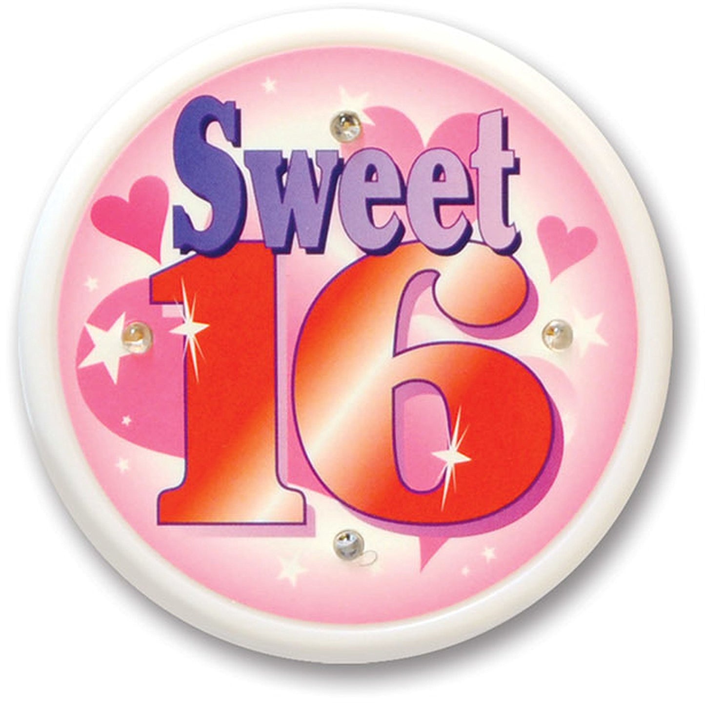 Sweet 16th 2.25-inch Pinback Button Pin Party Favor Birthday Default Title