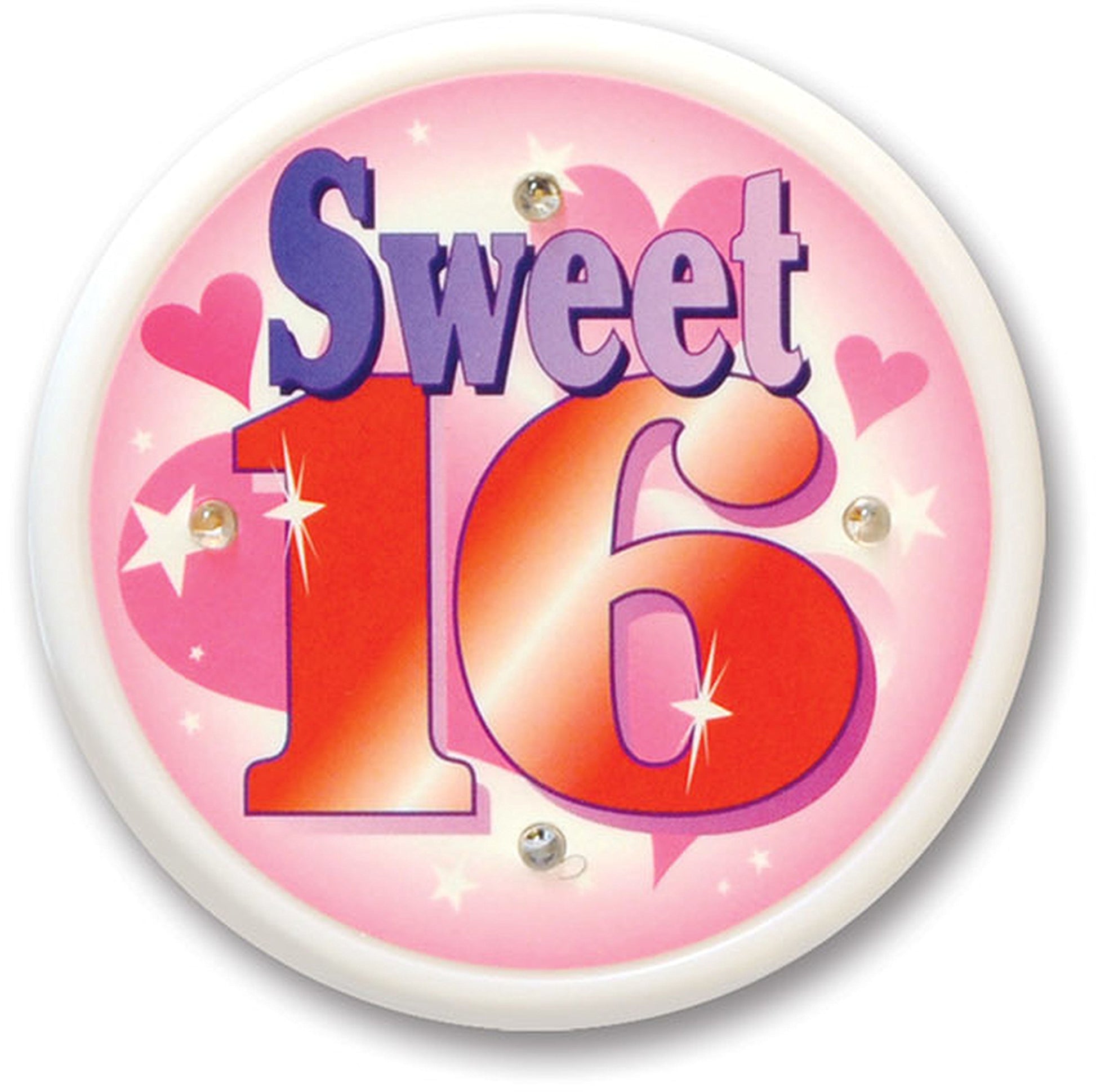 Sweet 16th 2.25-inch Pinback Button Pin Party Favor Birthday Default Title