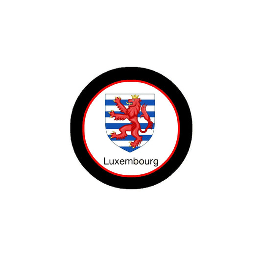 Luxembourg 3-inch Coat of Arms of Medieval Europe Round Pinback Badge Brooch Pin Back Default Title