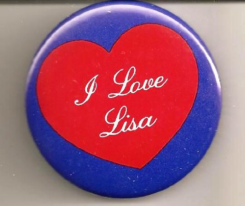 5 I Love Lisa Pins/ Buttons/ Pinbacks/ Badges