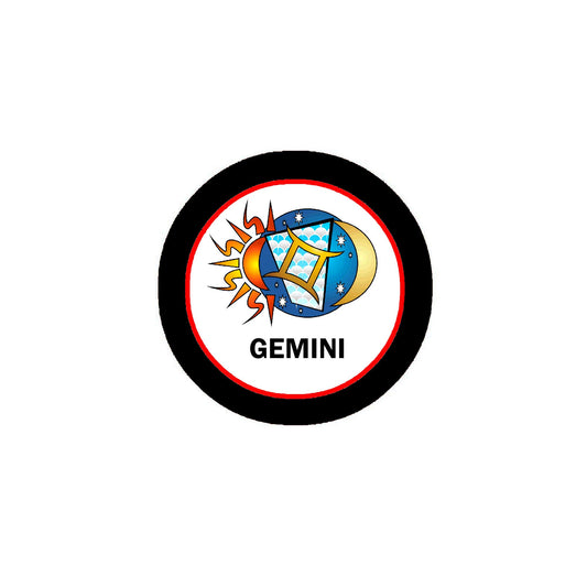 Gemini 2.25" Pinback for Jackets, Backpacks, etc.
