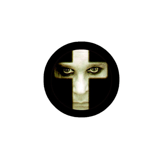 Cross Face Pinback 2.25-inch Badge Default Title