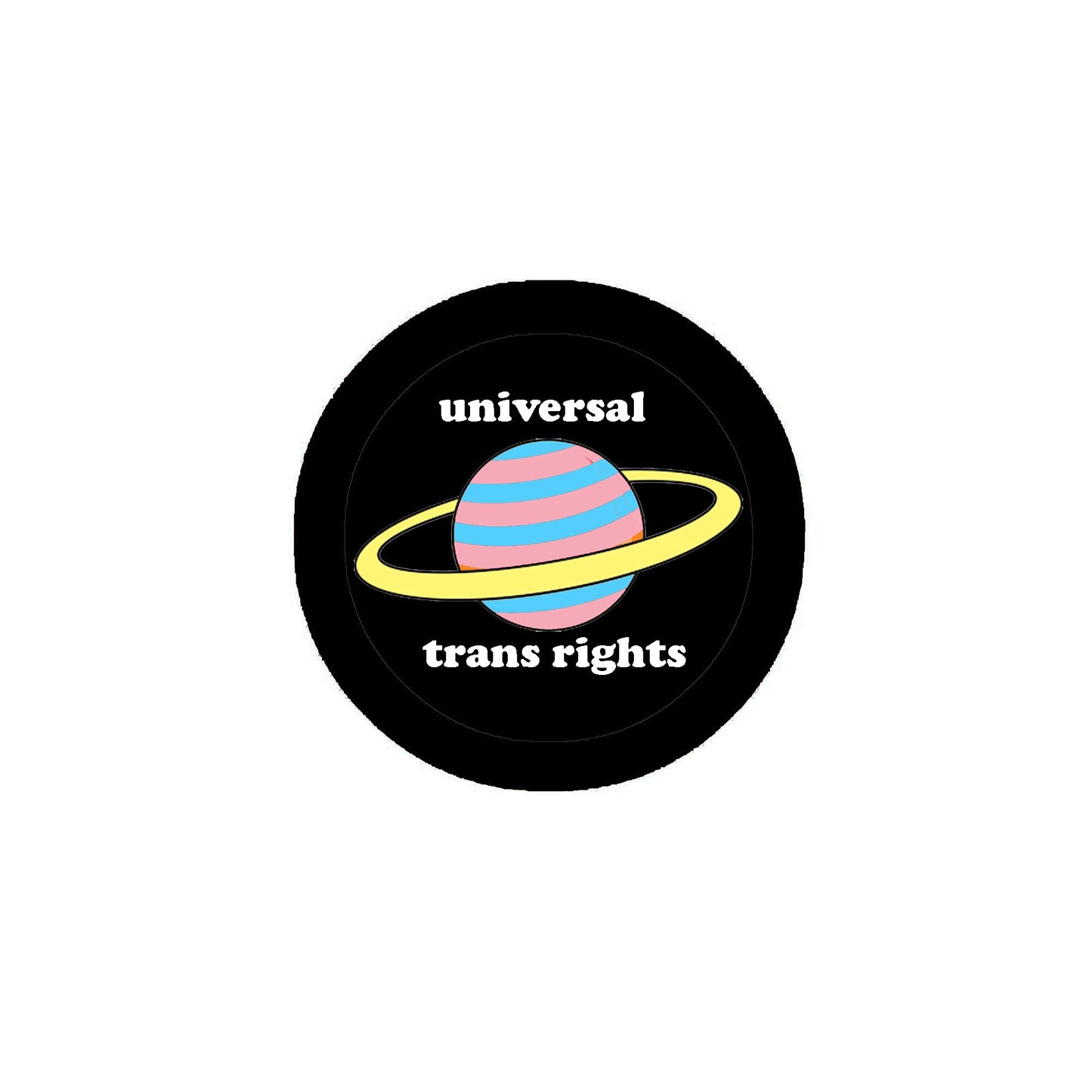 Universal Trans Rights Orbit Pinback 2.25-inch Default Title