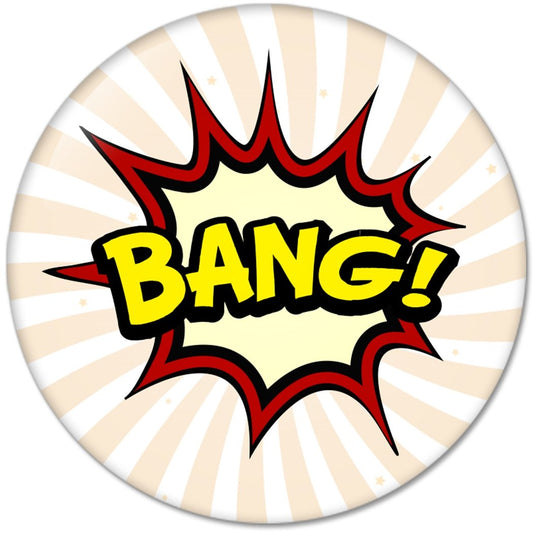 Comic Book Exclamations BANG! : Pinback Buttons 2.25 Inch (58mm)