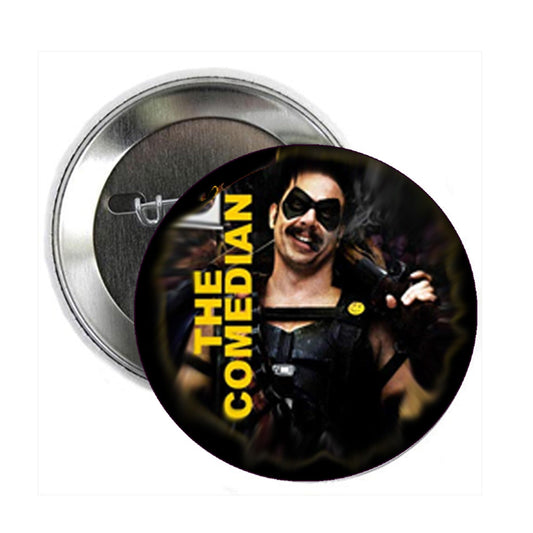 V231 Comedian Smiley Face Badge Pinback Button Pin Pinback Brooch for Jackets, Backpacks 2.25" Col