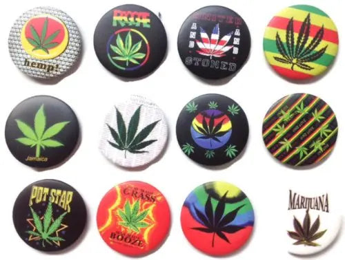 Organic Leaf Quality Lot 12 New Pins Buttons Badge 1.25-inch style 5 Default Title