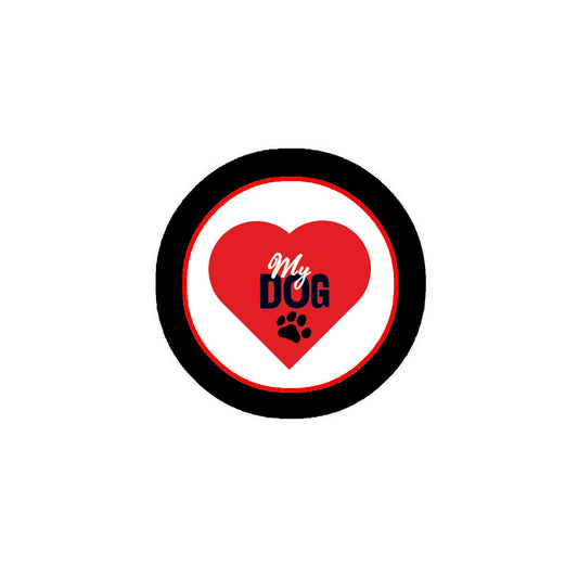 Love my Dog 2.25-inch Pinback Valentine Love