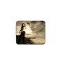 Rectangular rounded-corner mouse pad with sepia fantasy portrait artwork