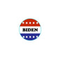2.25-inch pinback button with Biden text and stars-and-stripes design