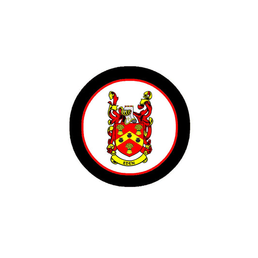 Eden Family Crest 3" Coat of Arms Pinback Badge Brooch