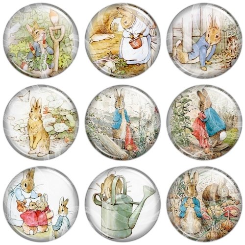 Peter Rabbit 1.25 Inch (32mm) Pinback Button Badge Set Default Title