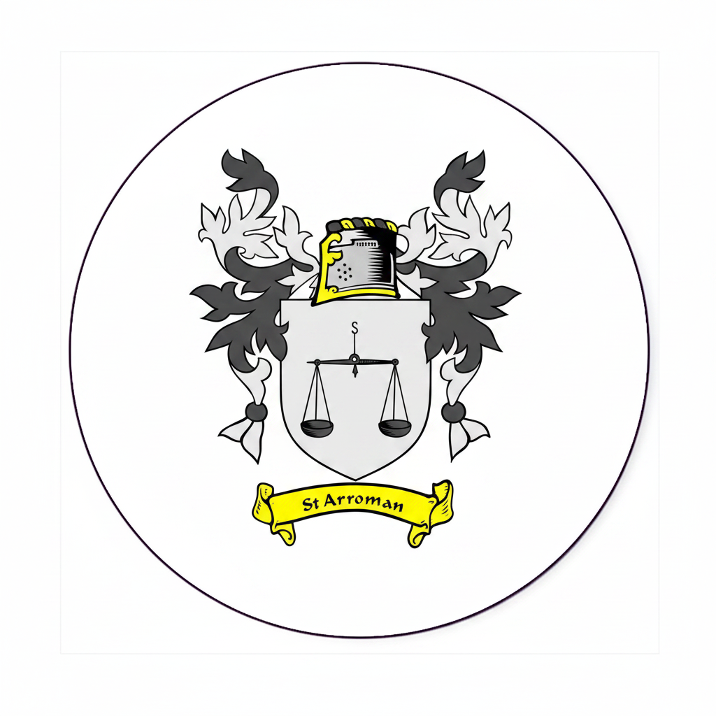 St. Arroman Family Crest Coat Arms Magnet 3-inch