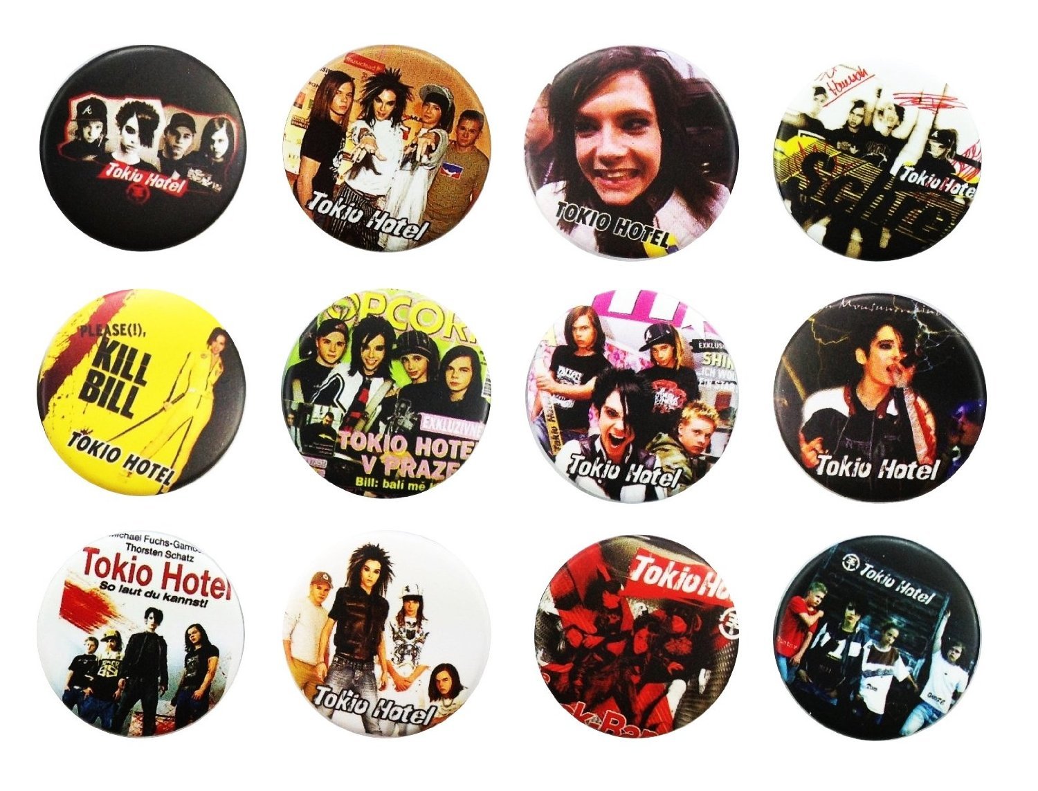 2.25-inch Lot 12 Pcs Awesome Pin Button Badge Tokio Hotel brooch Hashtag 1 Default Title