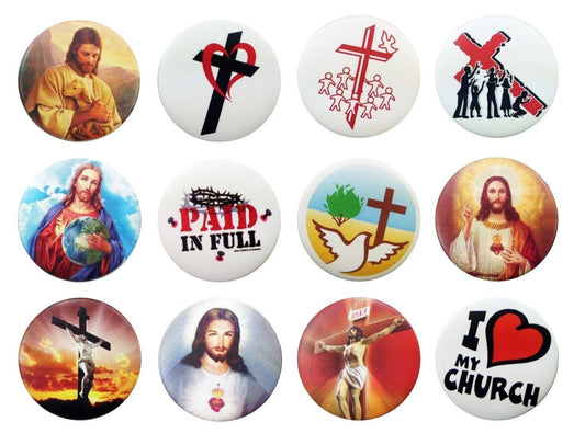 Jesus Christ fan Hashtag 1 Awesome Quality Lot 12 New Pins Pinback Button Badge 1.25-inch Default Title