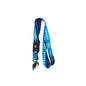 Sweden-themed blue lanyard with hook, keychain, and Sweden flag symbols
