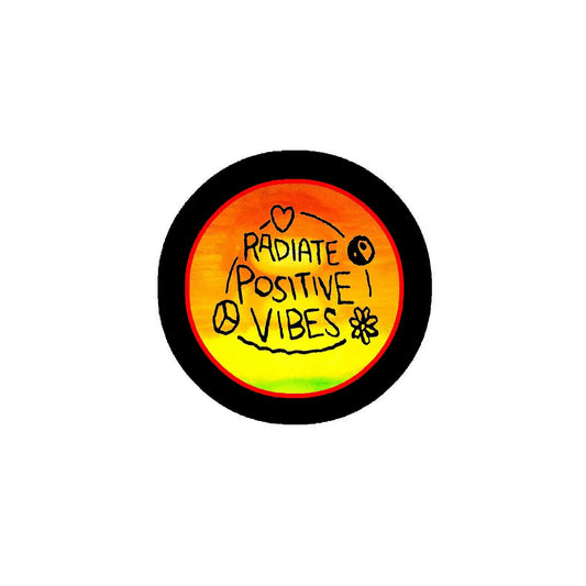 Radiate Positive Vibes -Orange- 1.25-inch Pinback Button Default Title