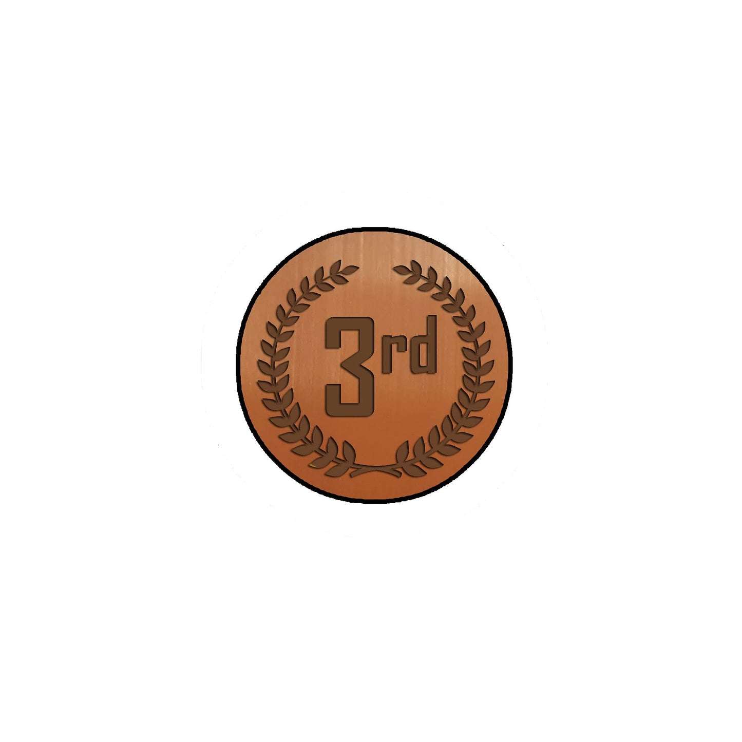 Third Place 3rd Place 2.25" Pinback for Jackets, Backpacks, etc. Badge School Contest Competition