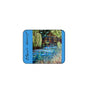 Monet waterlilies mousepad with bridge and floating lily pads, rounded edges