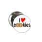 2.25-inch pinback button with “I Love Cookies” text and cookie graphic
